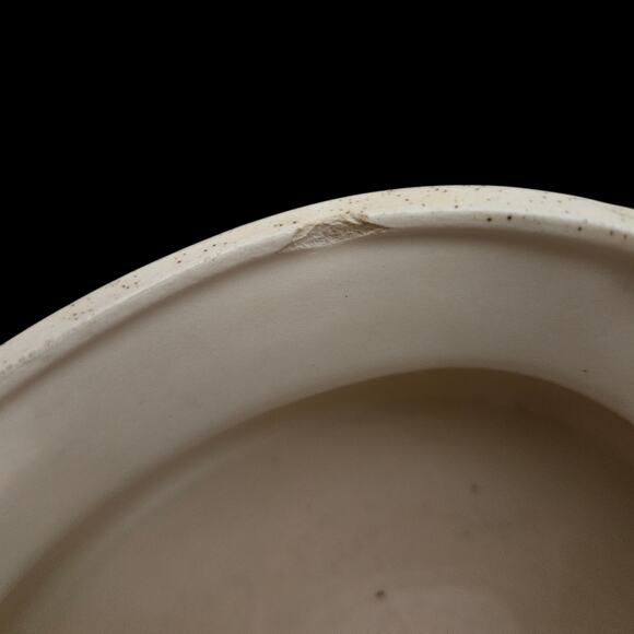 Vintage SG 1982 Floral Stoneware 8" Creamer Pitcher with Rim Chip - Picture 8 of 8